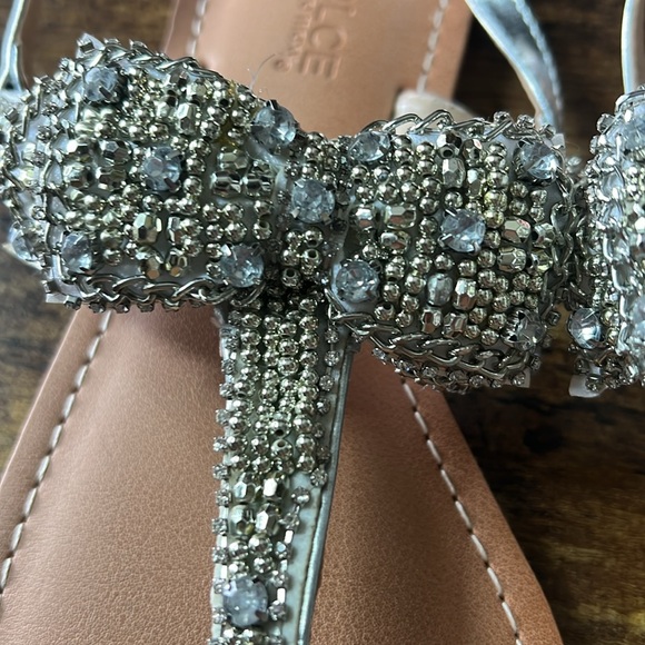 Dolce Silver Bow Thong Sandal - Picture 2 of 6